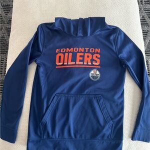 NHL oilers Blue and orange Youth Hoodie